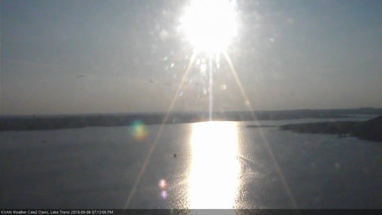 Lake Travis webcam, August 6, 2019 6:15 PM CT