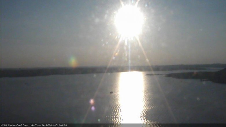 Lake Travis webcam, August 6, 2019 6:25 PM CT