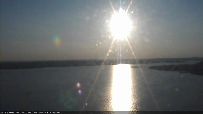 Lake Travis webcam, August 6, 2019 6:35 PM CT