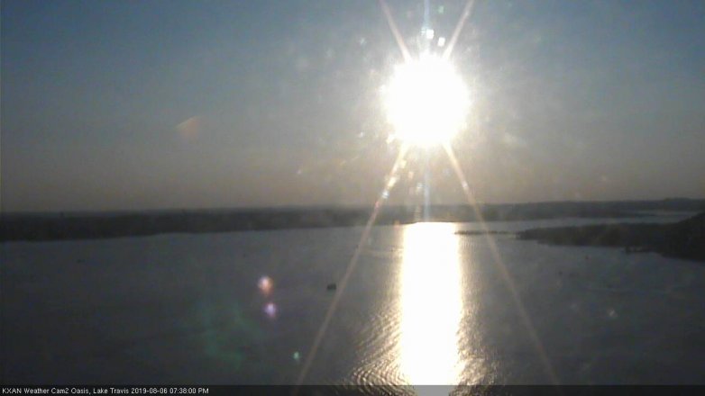 Lake Travis webcam, August 6, 2019 6:40 PM CT