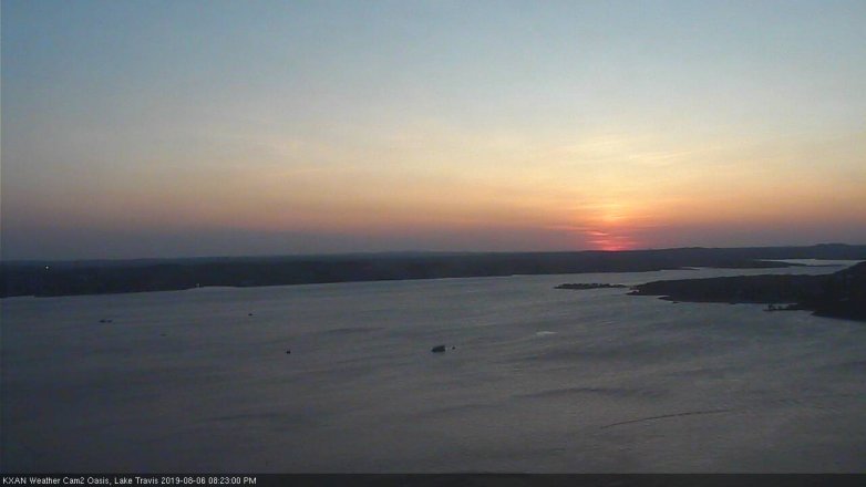 Lake Travis webcam, August 6, 2019 7:25 PM CT