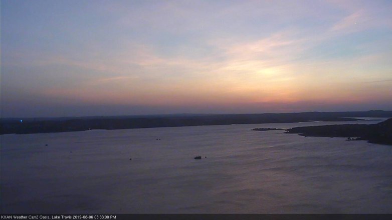 Lake Travis webcam, August 6, 2019 7:35 PM CT