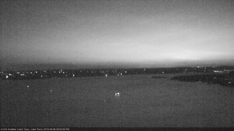 Lake Travis webcam, August 6, 2019 8:05 PM CT
