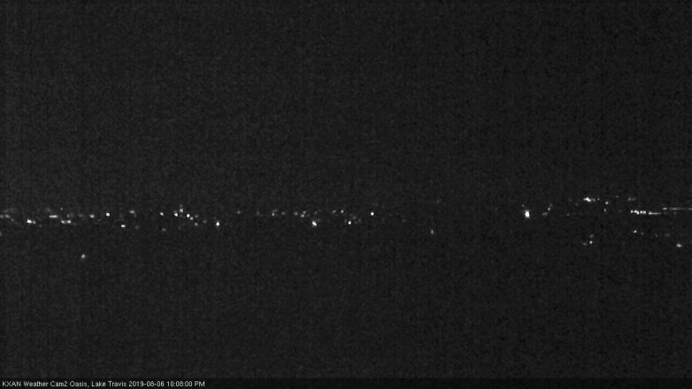 Lake Travis webcam, August 6, 2019 9:10 PM CT
