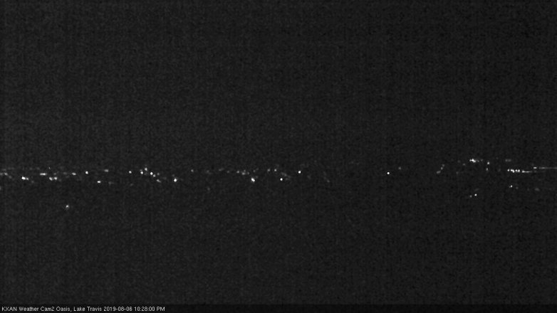 Lake Travis webcam, August 6, 2019 9:30 PM CT