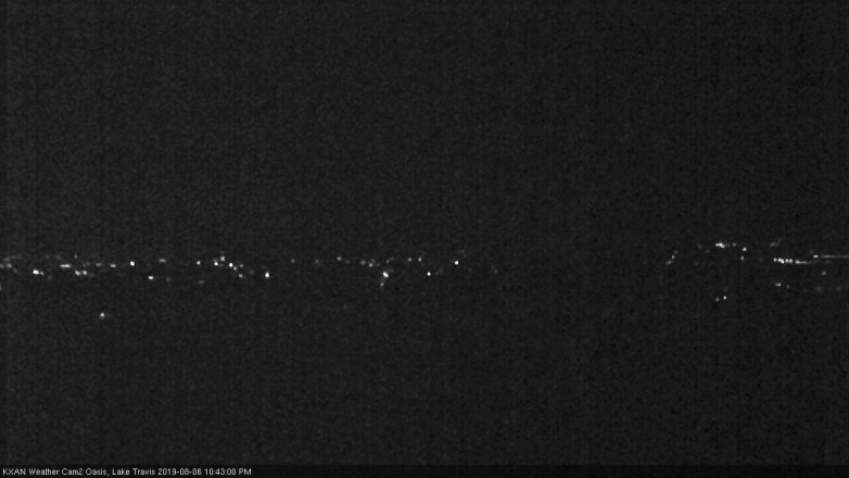 Lake Travis webcam, August 6, 2019 9:45 PM CT