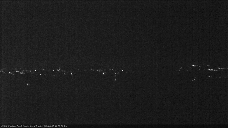 Lake Travis webcam, August 6, 2019 10:00 PM CT