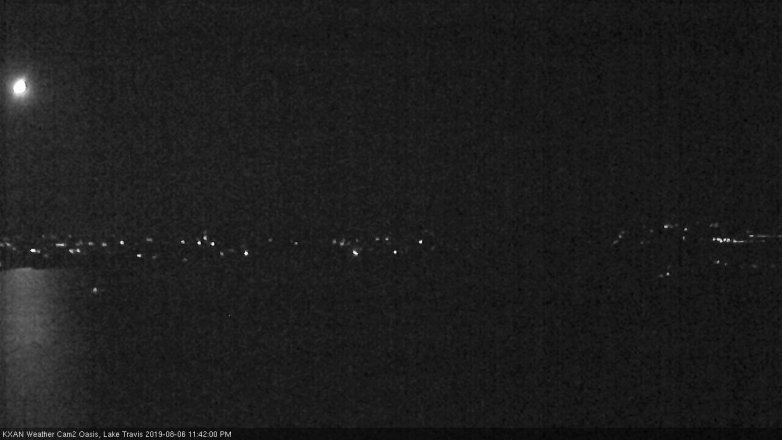 Lake Travis webcam, August 6, 2019 10:45 PM CT