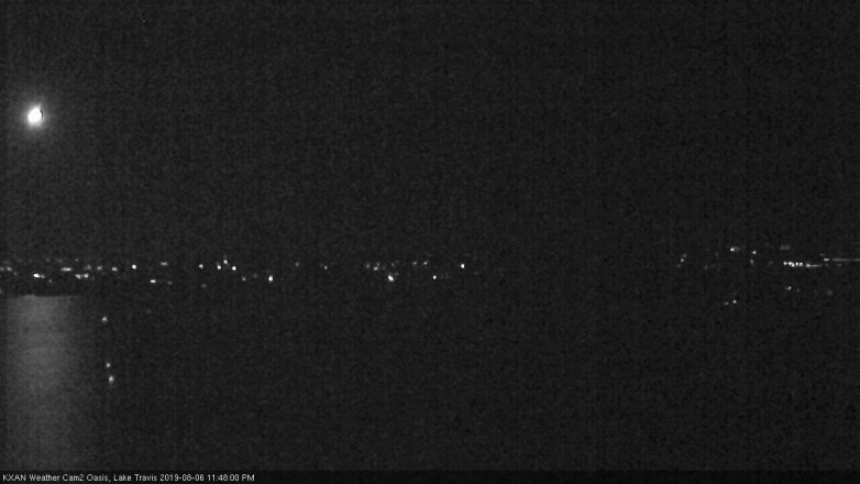 Lake Travis webcam, August 6, 2019 10:50 PM CT