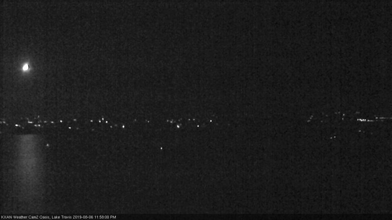Lake Travis webcam, August 6, 2019 11:00 PM CT