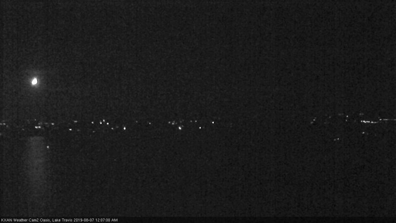 Lake Travis webcam, August 6, 2019 11:10 PM CT