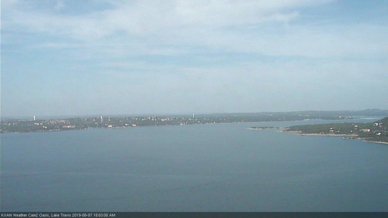 Lake Travis webcam, August 7, 2019 9:05 AM CT