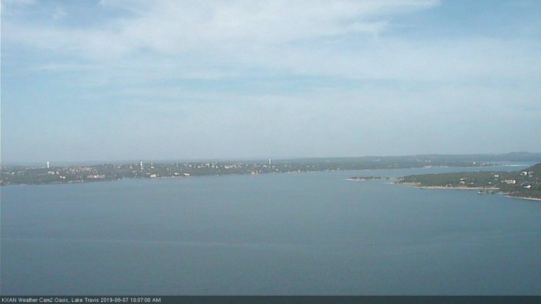 Lake Travis webcam, August 7, 2019 9:10 AM CT