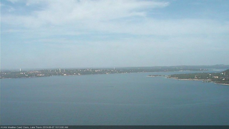 Lake Travis webcam, August 7, 2019 9:15 AM CT