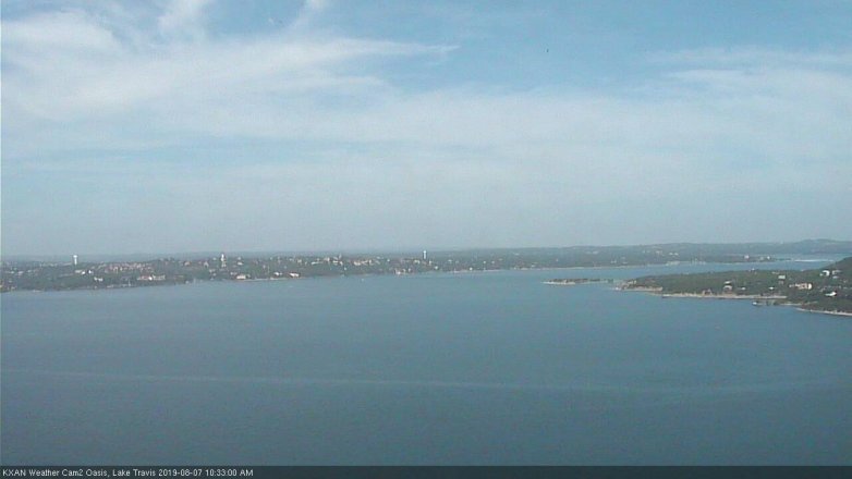 Lake Travis webcam, August 7, 2019 9:35 AM CT
