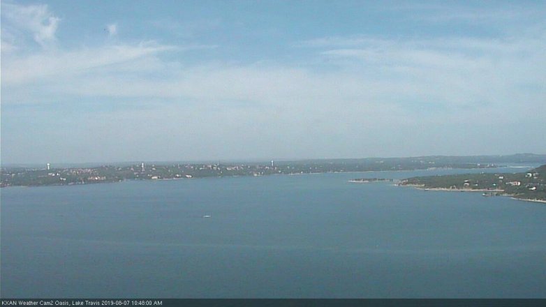 Lake Travis webcam, August 7, 2019 9:50 AM CT