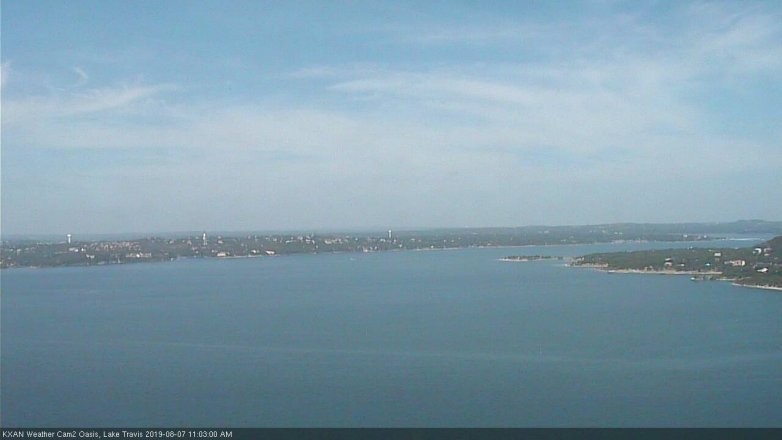 Lake Travis webcam, August 7, 2019 10:05 AM CT