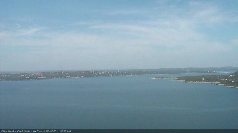 Lake Travis webcam, August 7, 2019 10:10 AM CT