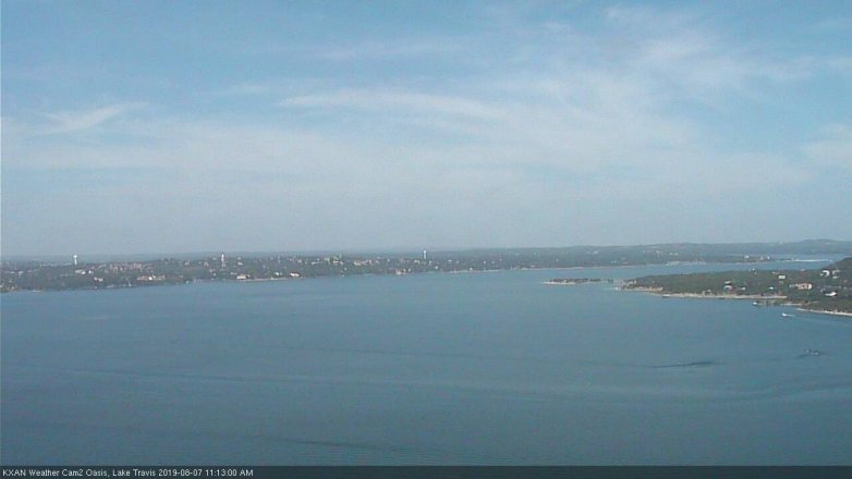 Lake Travis webcam, August 7, 2019 10:15 AM CT