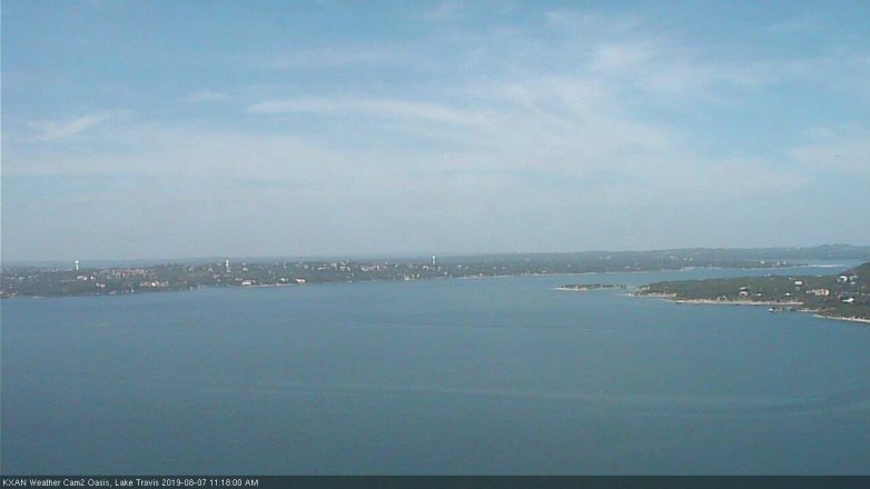 Lake Travis webcam, August 7, 2019 10:20 AM CT