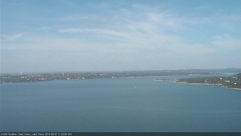 Lake Travis webcam, August 7, 2019 10:25 AM CT