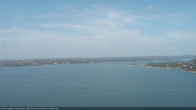 Lake Travis webcam, August 7, 2019 10:30 AM CT