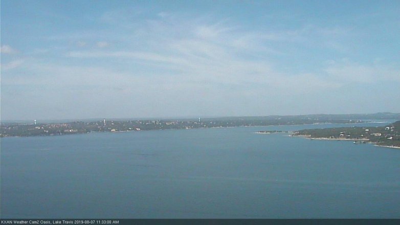 Lake Travis webcam, August 7, 2019 10:35 AM CT