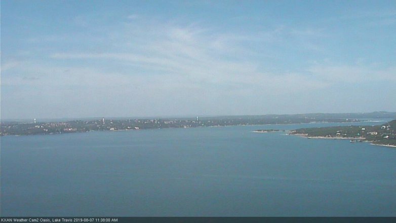 Lake Travis webcam, August 7, 2019 10:40 AM CT