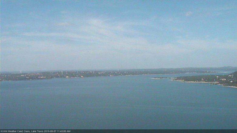 Lake Travis webcam, August 7, 2019 10:45 AM CT