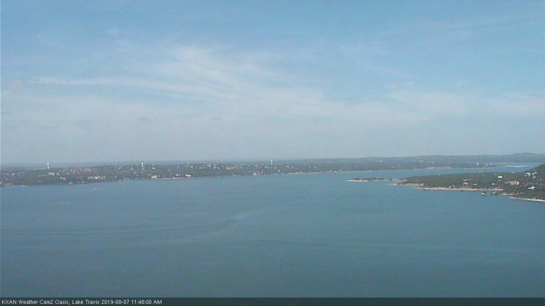 Lake Travis webcam, August 7, 2019 10:50 AM CT
