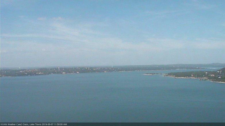 Lake Travis webcam, August 7, 2019 11:00 AM CT