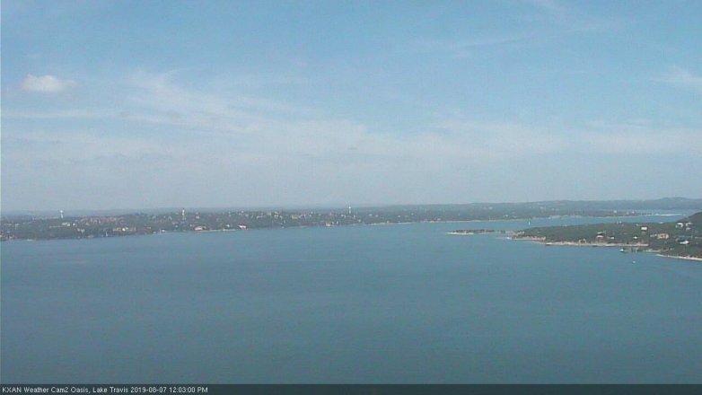 Lake Travis webcam, August 7, 2019 11:05 AM CT