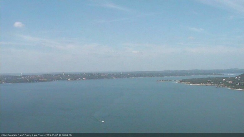 Lake Travis webcam, August 7, 2019 11:25 AM CT