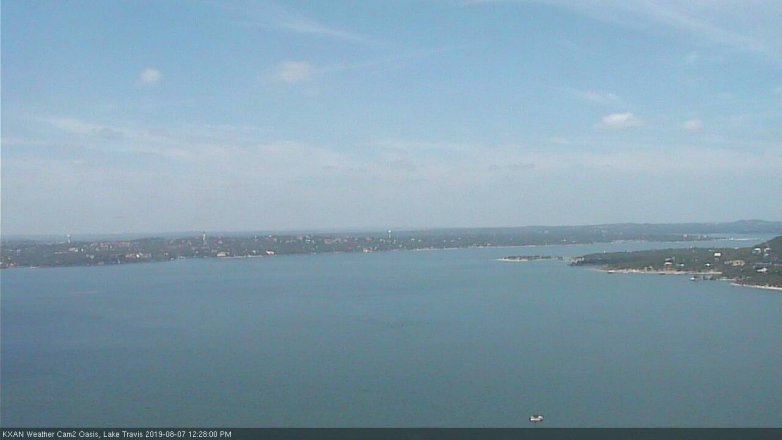 Lake Travis webcam, August 7, 2019 11:30 AM CT