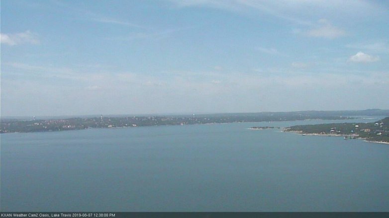 Lake Travis webcam, August 7, 2019 11:40 AM CT