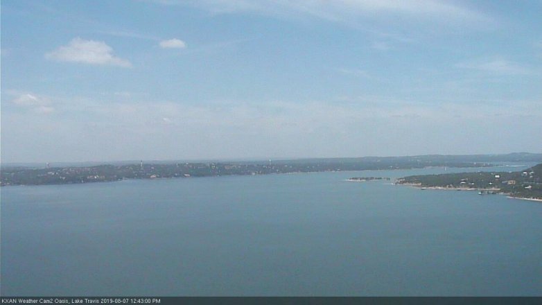 Lake Travis webcam, August 7, 2019 11:45 AM CT