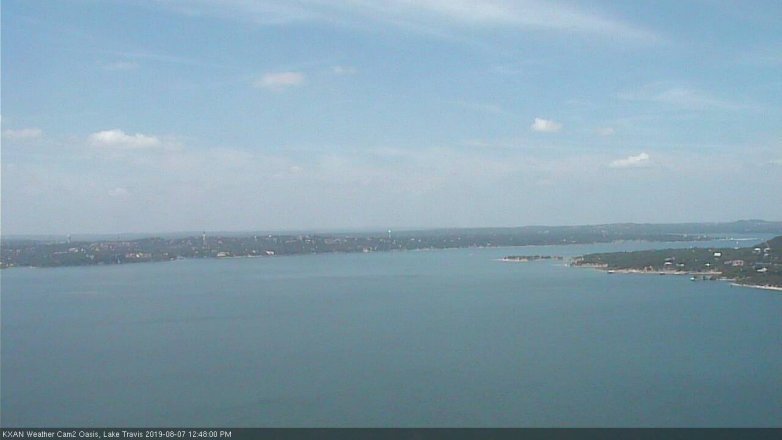 Lake Travis webcam, August 7, 2019 11:50 AM CT