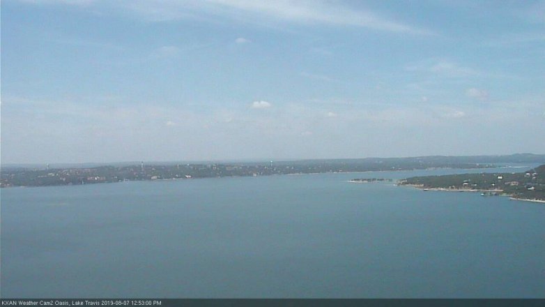 Lake Travis webcam, August 7, 2019 11:55 AM CT