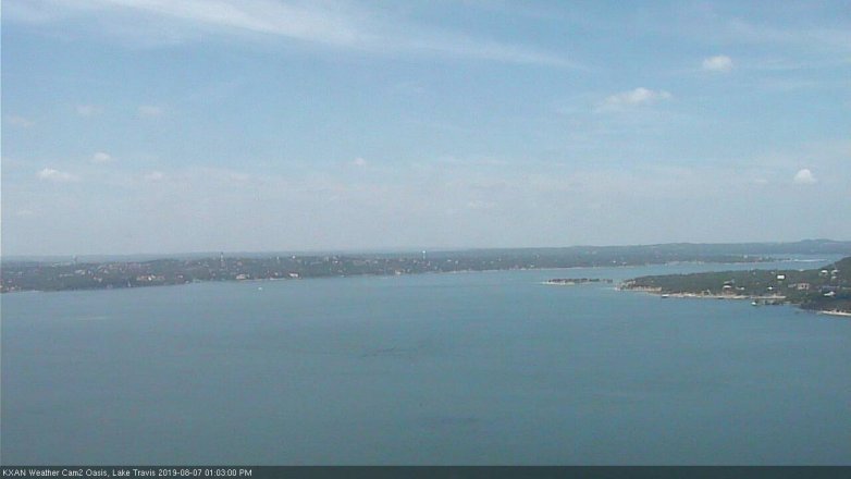 Lake Travis webcam, August 7, 2019 12:05 PM CT