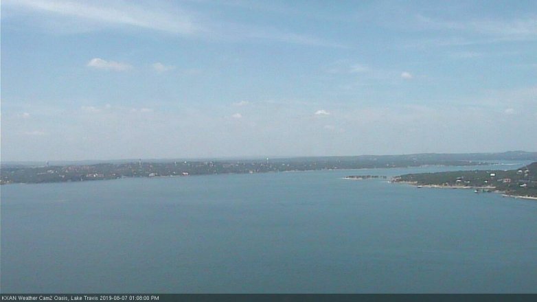Lake Travis webcam, August 7, 2019 12:10 PM CT