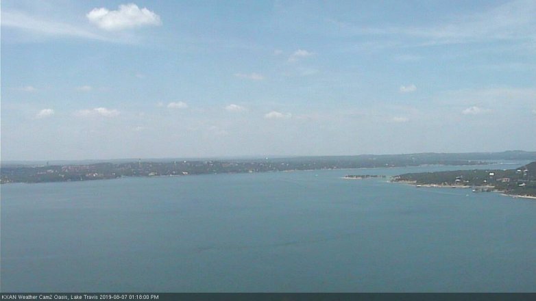 Lake Travis webcam, August 7, 2019 12:20 PM CT
