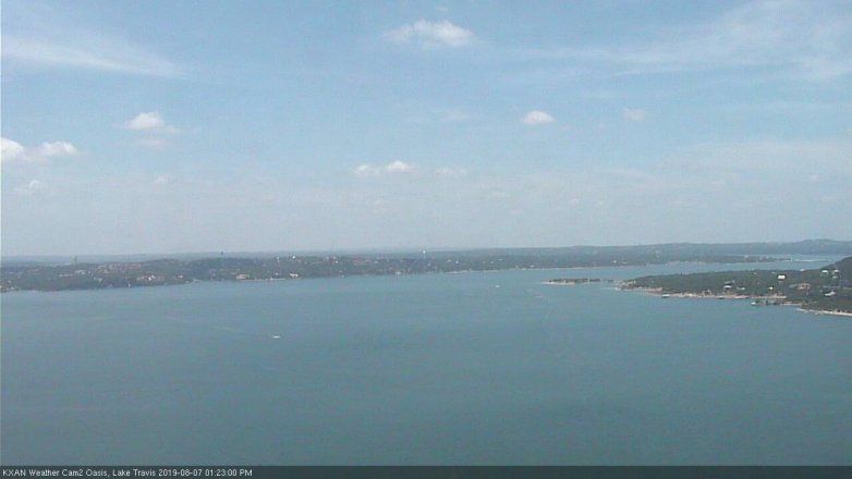 Lake Travis webcam, August 7, 2019 12:25 PM CT