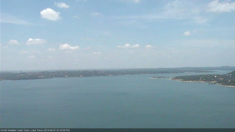 Lake Travis webcam, August 7, 2019 12:35 PM CT