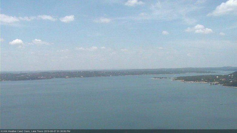Lake Travis webcam, August 7, 2019 12:40 PM CT