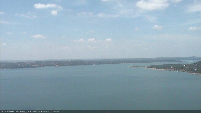 Lake Travis webcam, August 7, 2019 12:45 PM CT
