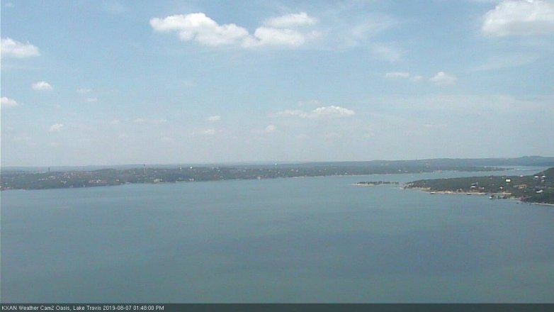 Lake Travis webcam, August 7, 2019 12:50 PM CT