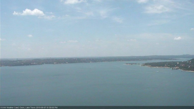 Lake Travis webcam, August 7, 2019 1:00 PM CT