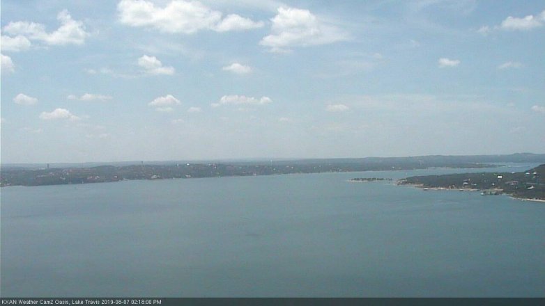 Lake Travis webcam, August 7, 2019 1:20 PM CT
