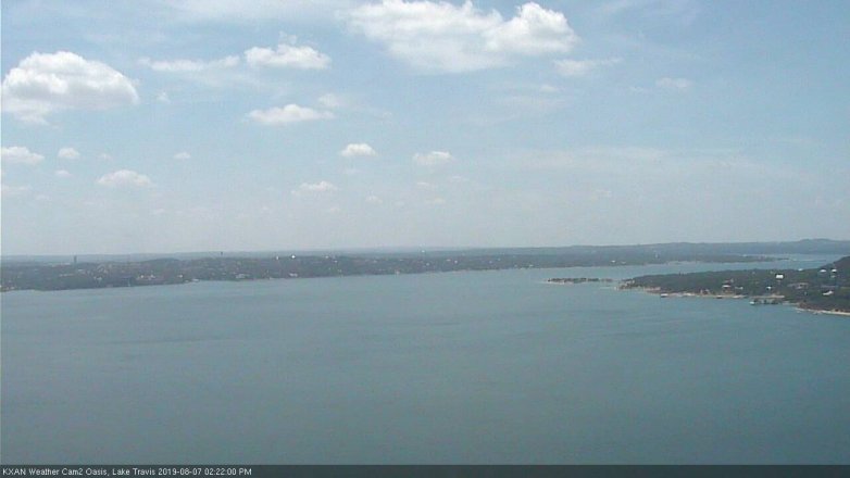 Lake Travis webcam, August 7, 2019 1:25 PM CT