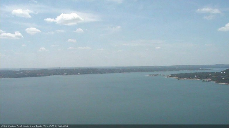 Lake Travis webcam, August 7, 2019 1:40 PM CT
